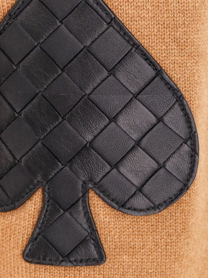 Bottega Veneta Cashmere Cardigan With Intrecciato Iconic Motif Leather  Details