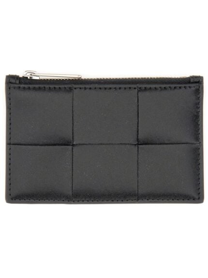 Bottega Veneta "CASSETTE" CARD HOLDER WITH ZIPPER