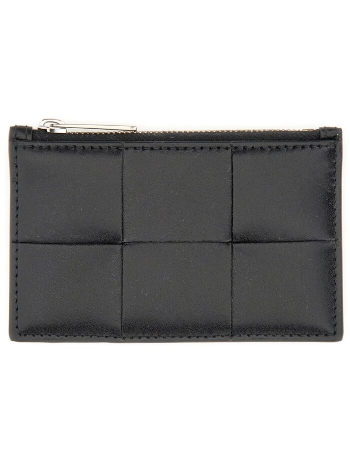 Bottega Veneta "CASSETTE" CARD HOLDER WITH ZIPPER
