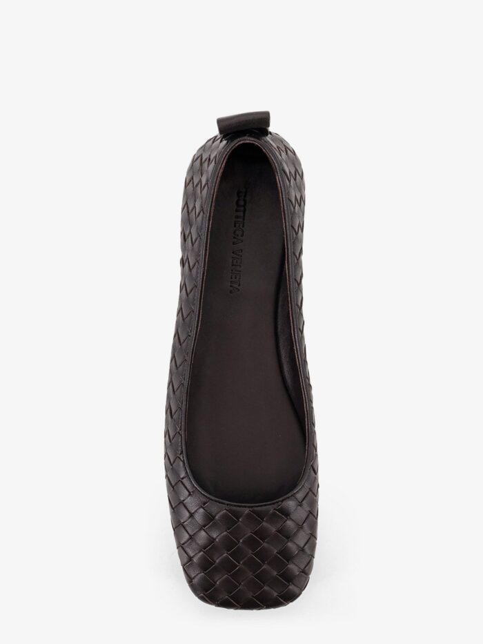 Bottega Veneta Charlotte Leather Ballerinas With Intrecciato Motif