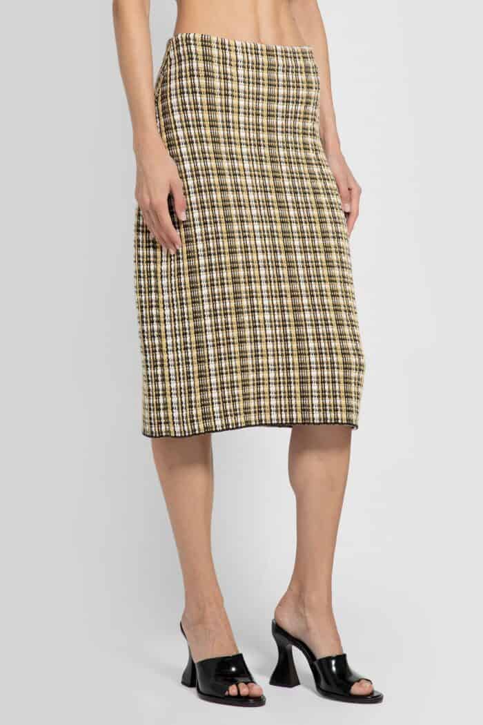 BOTTEGA VENETA Check Jacquard Midi Skirt