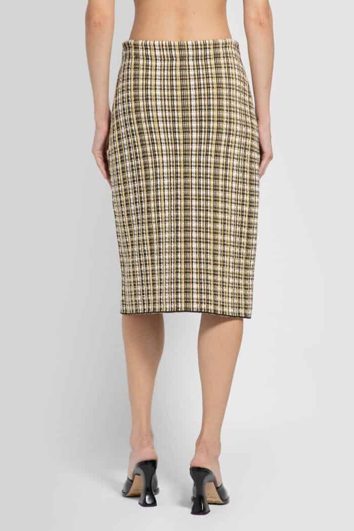 BOTTEGA VENETA Check Jacquard Midi Skirt