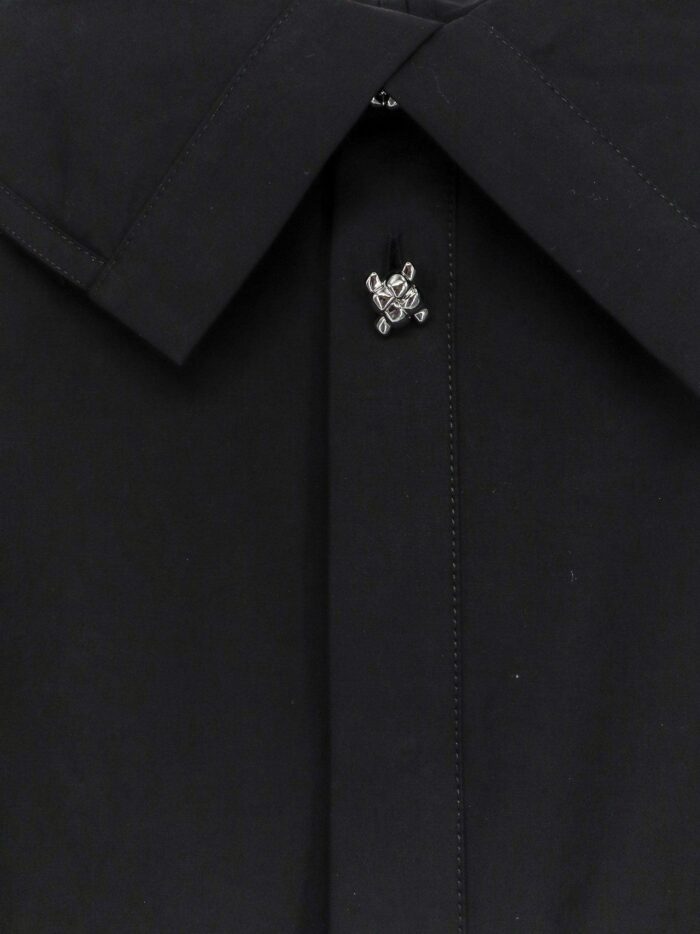 Bottega Veneta Compact Cotton Canvas Shirt With Square Knot Buttons