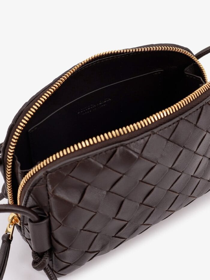Bottega Veneta Concert Leather Clutch With Intrecciato Motif