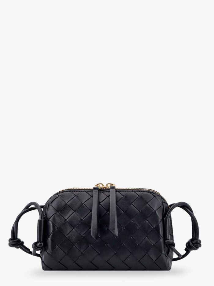 Bottega Veneta Concert Pouch Leather Shoulder Bag With Intrecciato Motif