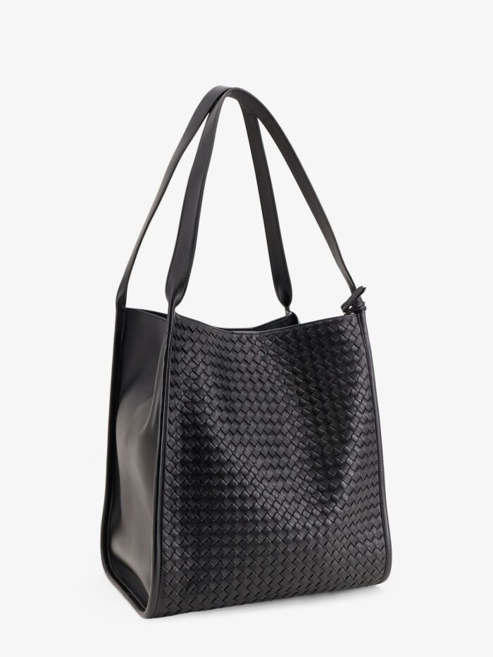 Bottega Veneta Corriere Leather Shoulder Bag With Intrecciato Pattern