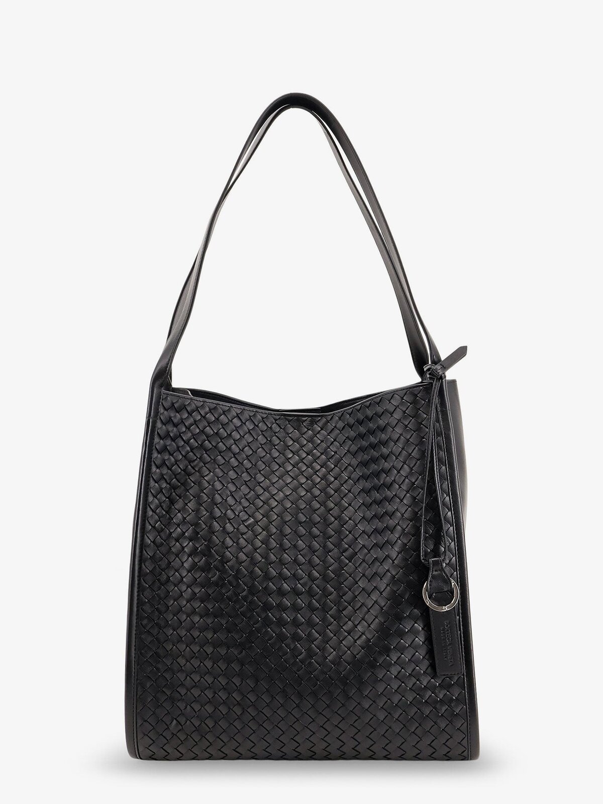Bottega Veneta Corriere Leather Shoulder Bag With Intrecciato Pattern