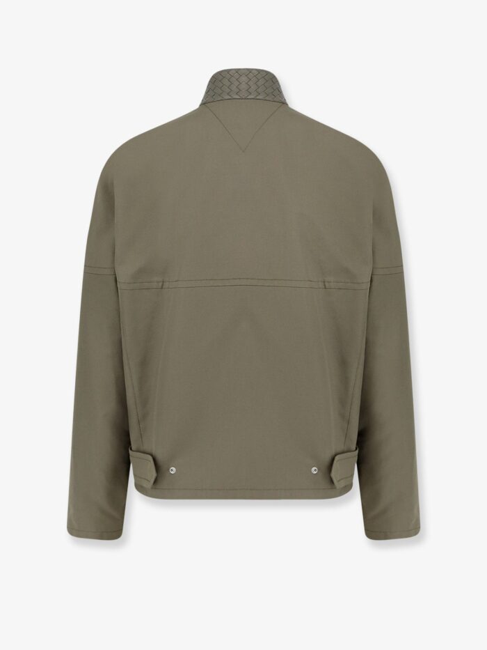 Bottega Veneta Cotton Jacket With Intrecciato Leather Detail