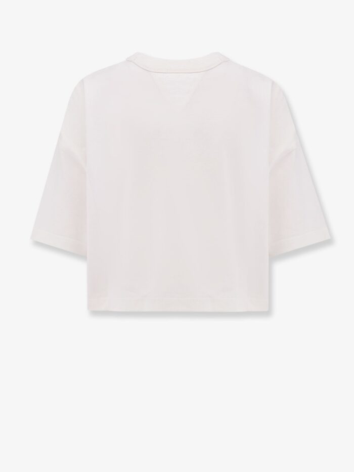 Bottega Veneta Cotton T-shirt With Intrecciato Leather Detail