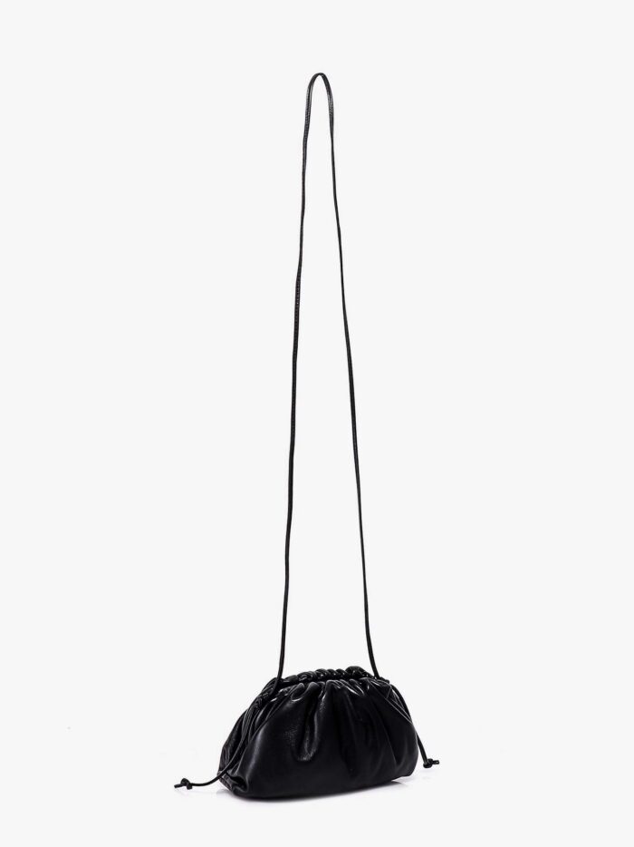 Bottega Veneta Gathered Top Mini Pouch  With Leather Shoulder Strap