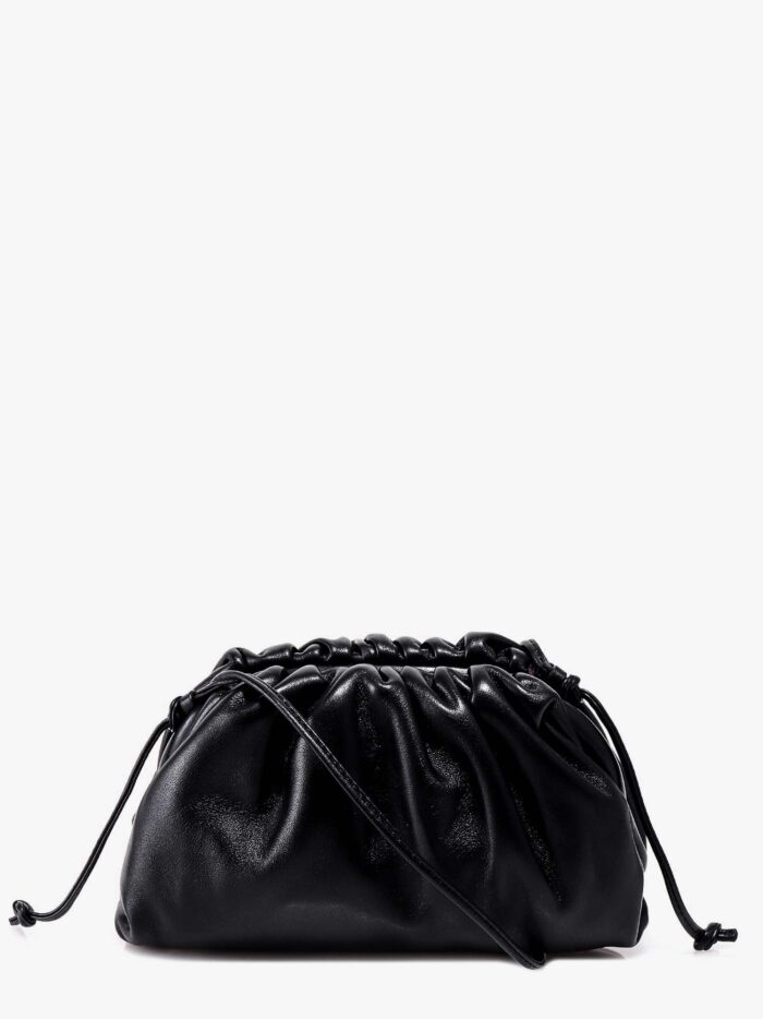 Bottega Veneta Gathered Top Mini Pouch  With Leather Shoulder Strap
