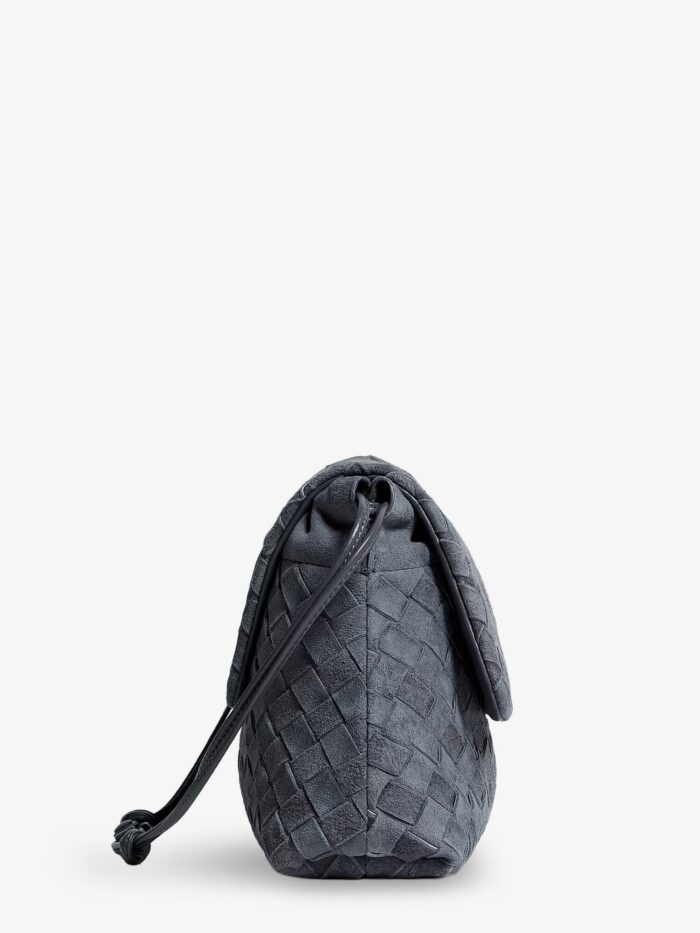 Bottega Veneta Giorno Suede Shoulder Bag With Intrecciato Motif