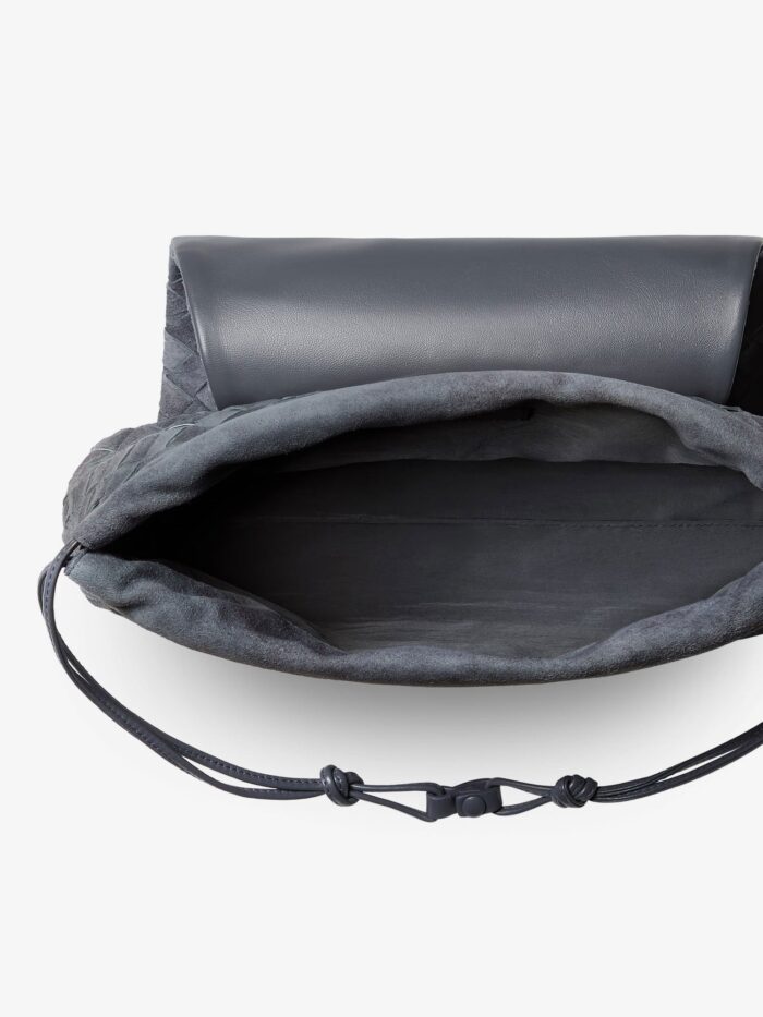 Bottega Veneta Giorno Suede Shoulder Bag With Intrecciato Motif