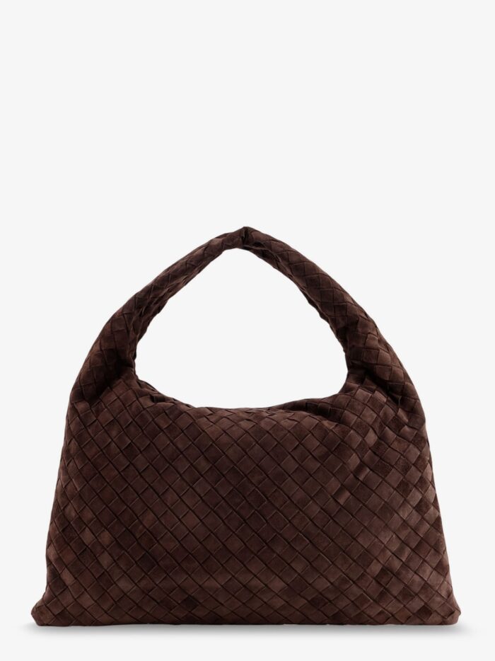 Bottega Veneta Hop Intrecciato Suede Shoulder Bag