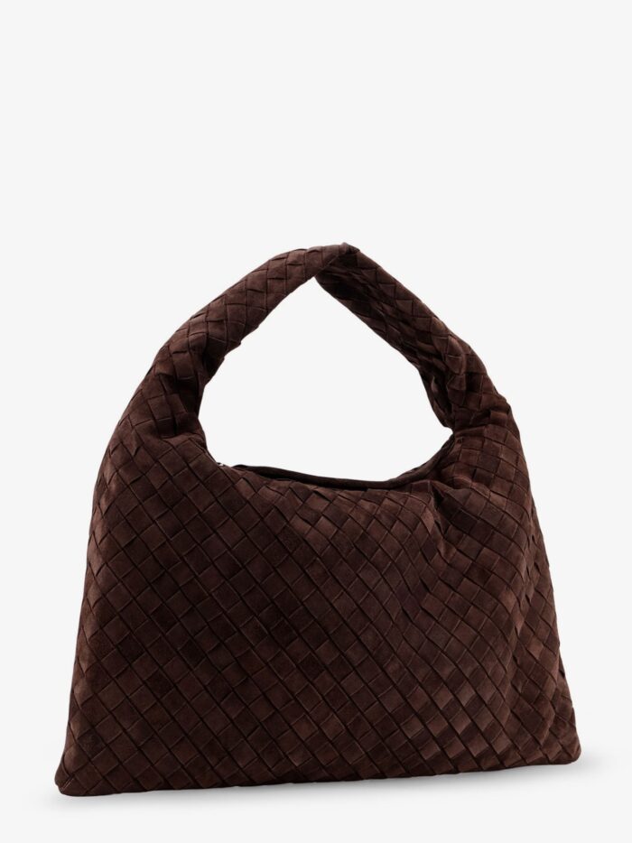 Bottega Veneta Hop Intrecciato Suede Shoulder Bag