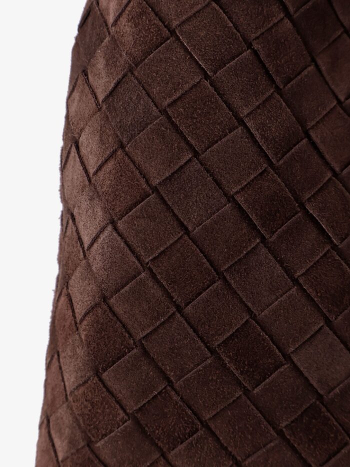 Bottega Veneta Hop Intrecciato Suede Shoulder Bag