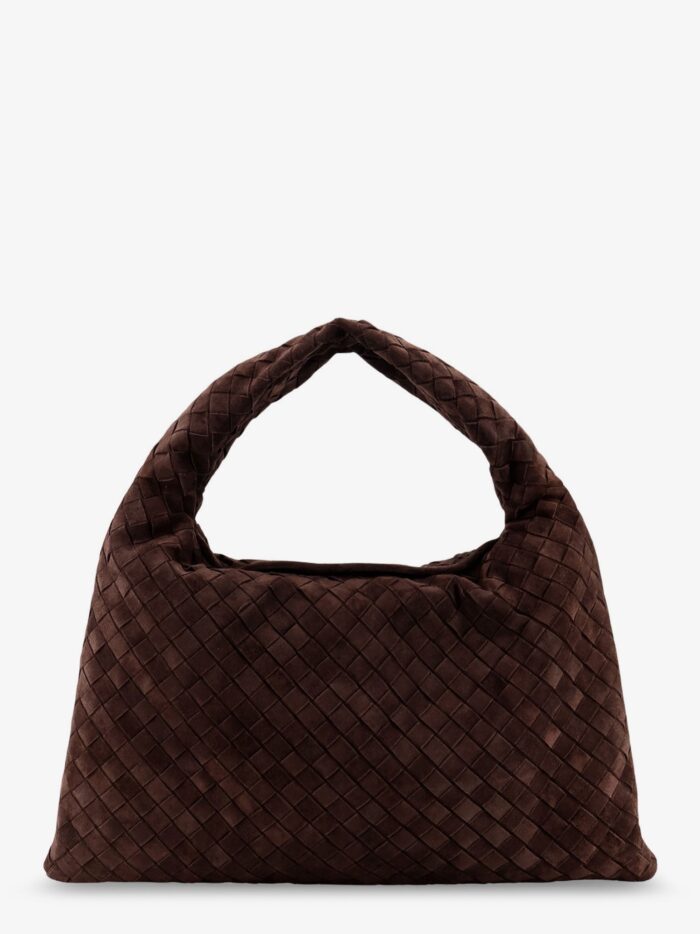 Bottega Veneta Hop Intrecciato Suede Shoulder Bag