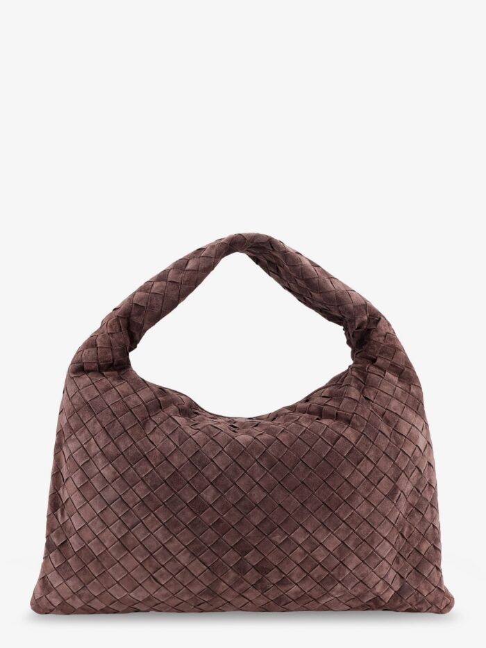 Bottega Veneta Hop Leather Shoulder Bag With Intrecciato Effect