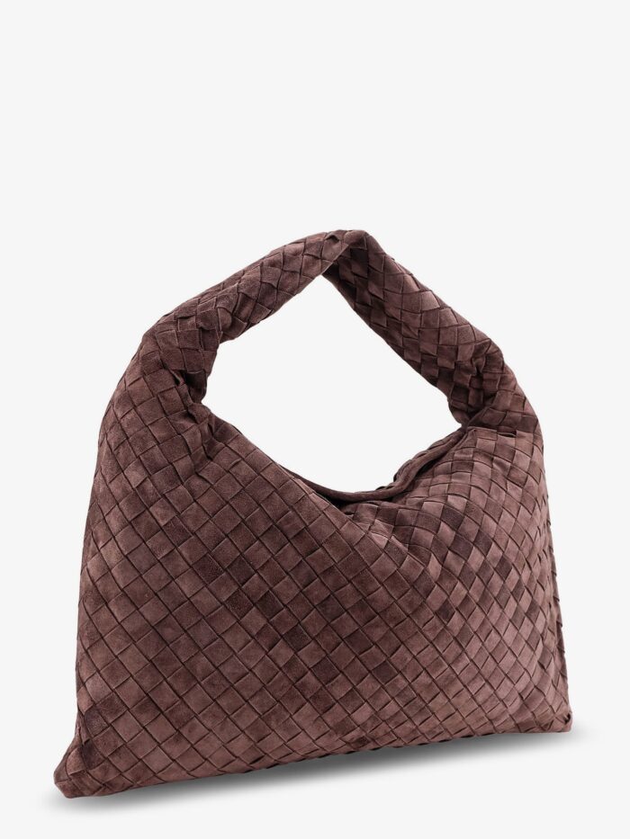Bottega Veneta Hop Leather Shoulder Bag With Intrecciato Effect