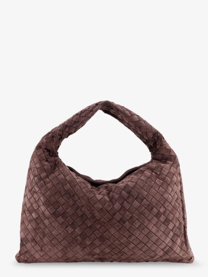Bottega Veneta Hop Leather Shoulder Bag With Intrecciato Effect