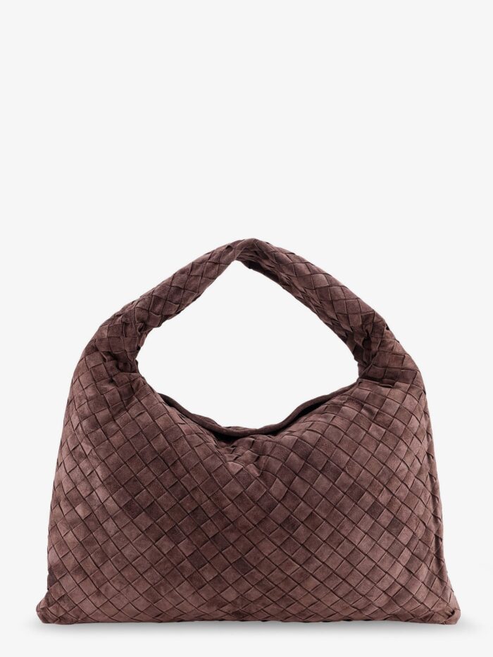 Bottega Veneta Hop Leather Shoulder Bag With Intrecciato Effect