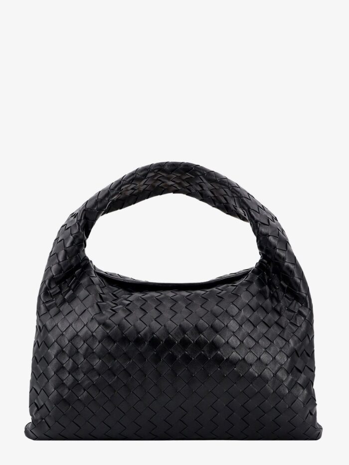 Bottega Veneta Hop Leather Shoulder Bag With Intrecciato Motif