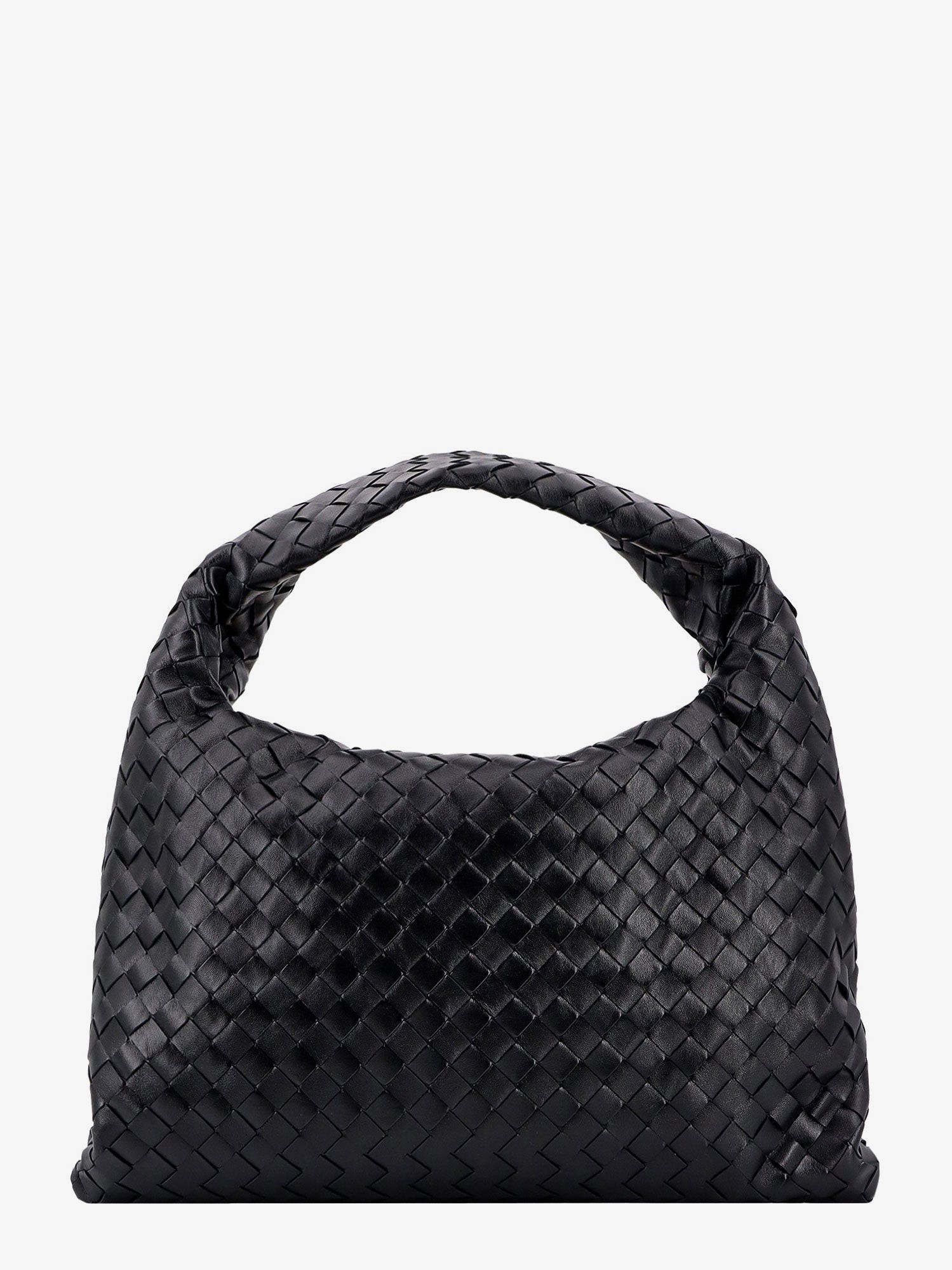 Bottega Veneta Hop Leather Shoulder Bag With Intrecciato Motif