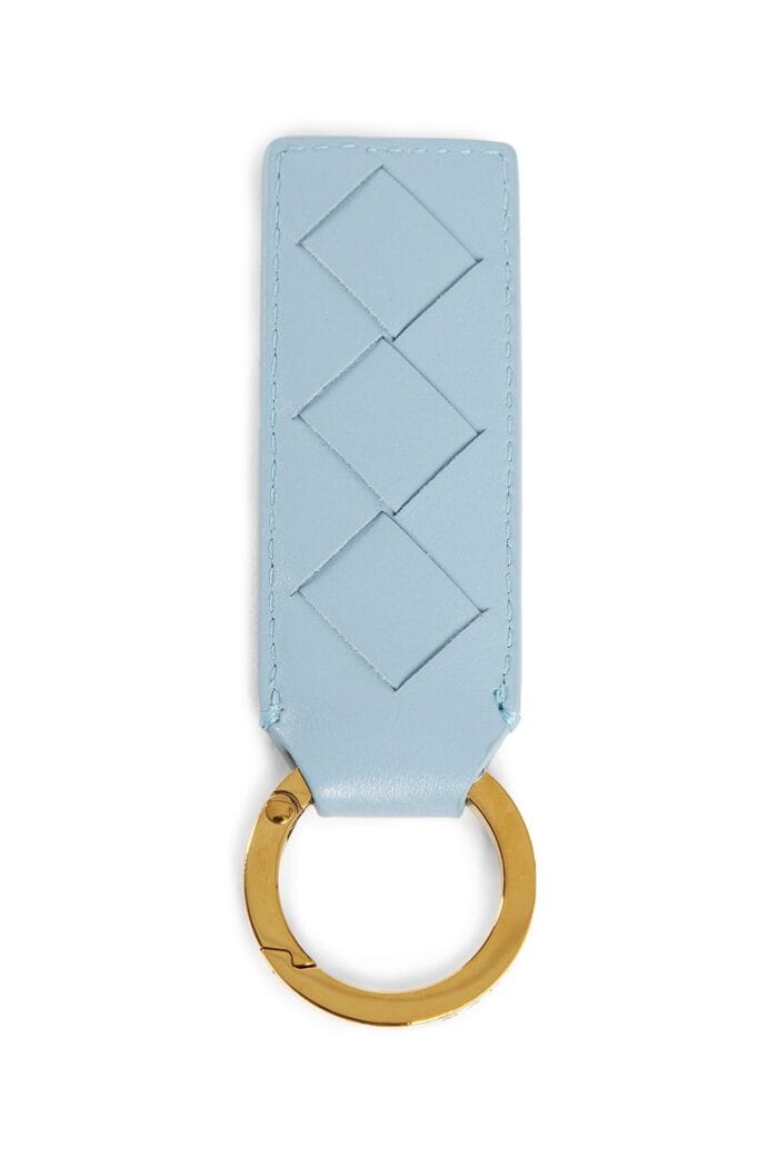 BOTTEGA VENETA Intrecciato Calfskin Leather Tab Key Ring