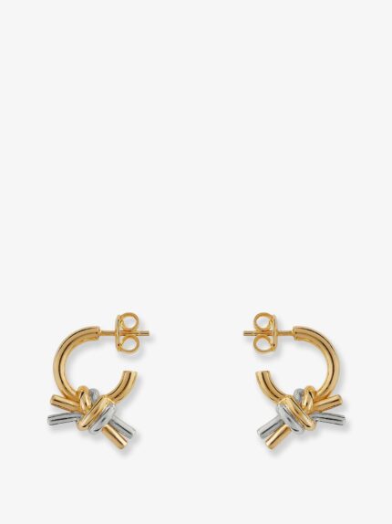 Bottega Veneta Knot Silver Earrings