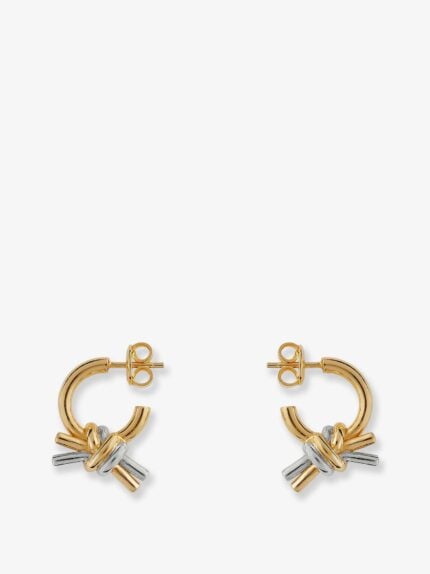 Bottega Veneta Knot Silver Earrings