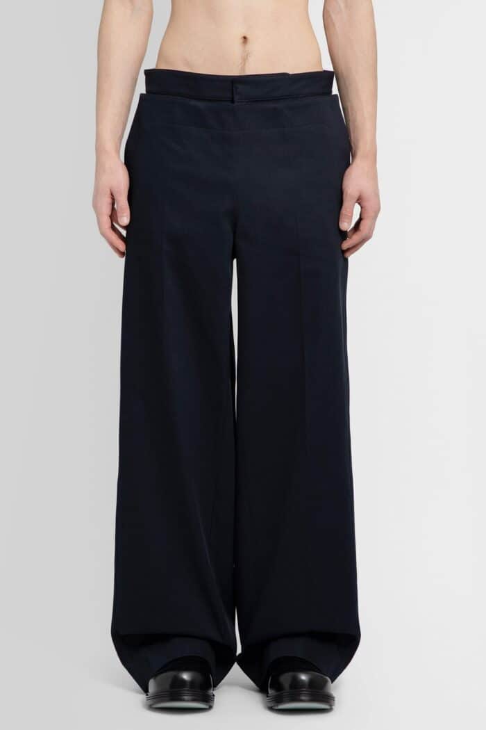 bottega veneta layered trousers in cotton twill BOTTEGA VENETA Layered Trousers In Cotton Twill
