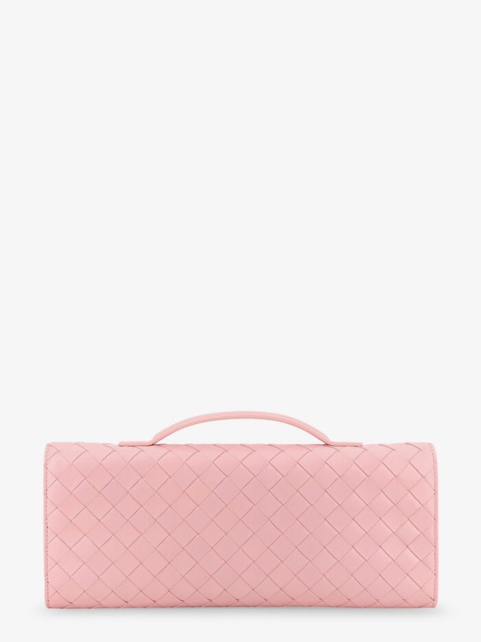 Bottega Veneta Leather Andiamo Clutch With Intrecciato Motif