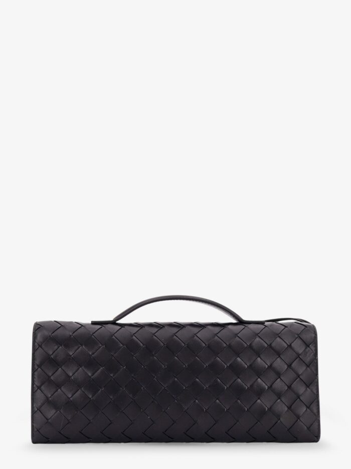 Bottega Veneta Leather Andiamo Clutch With Intrecciato Motif