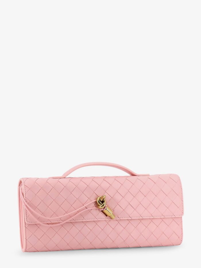 Bottega Veneta Leather Andiamo Clutch With Intrecciato Motif