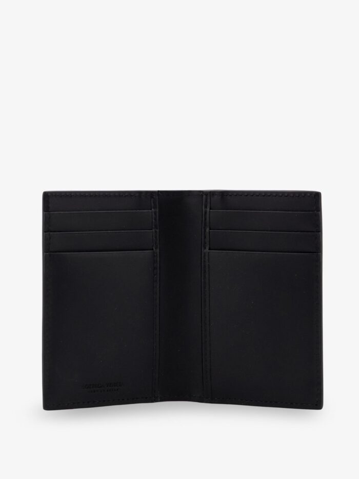 Bottega Veneta Leather Card Holder With Intrecciato Motif