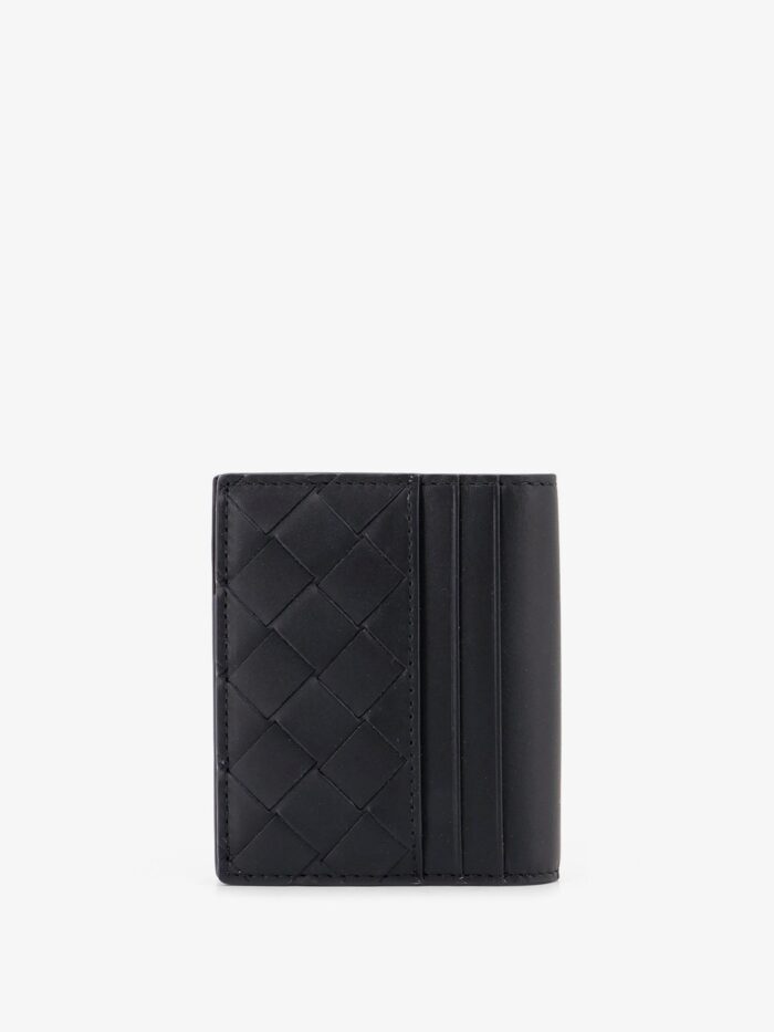 Bottega Veneta Leather Card Holder With Intrecciato Motif