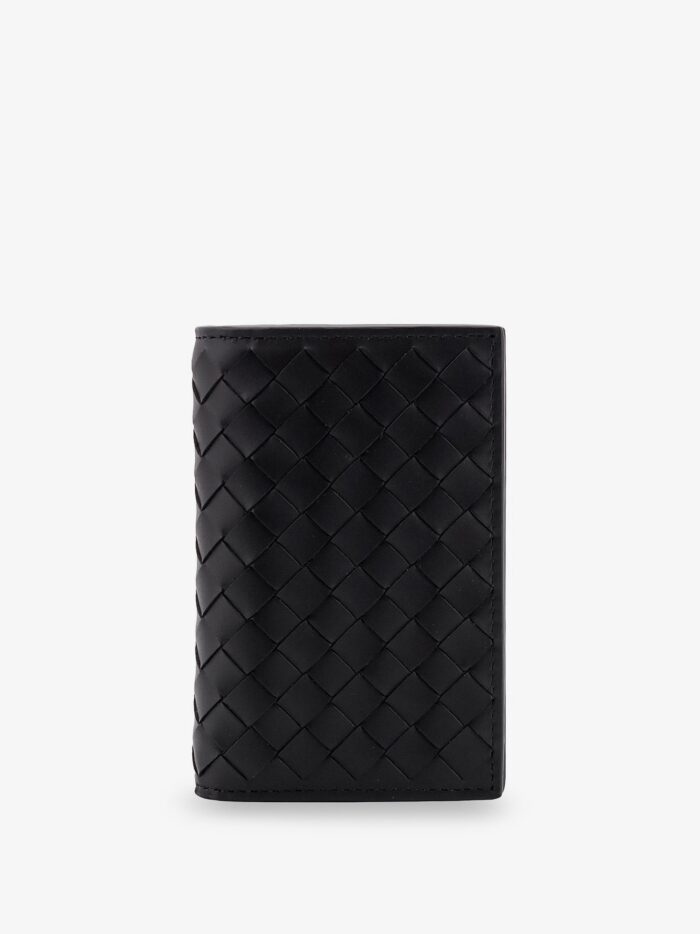 Bottega Veneta Leather Card Holder With Intrecciato Motif