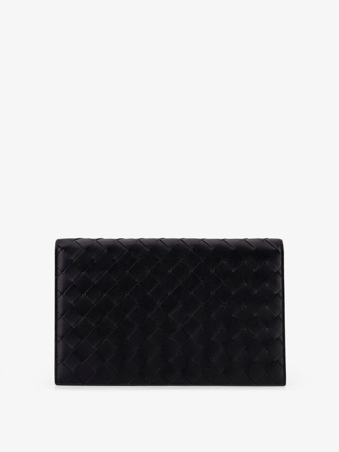 Bottega Veneta Leather Clutch Bag With Intrecciato Motif