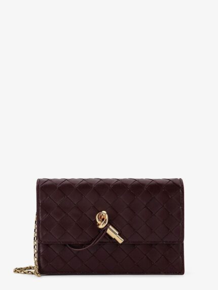 Bottega Veneta Leather Crossbody Bag With Intrecciato Motif