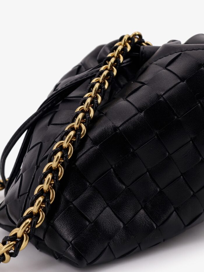 Bottega Veneta Leather Dustbag Clutch With Intrecciato Motif