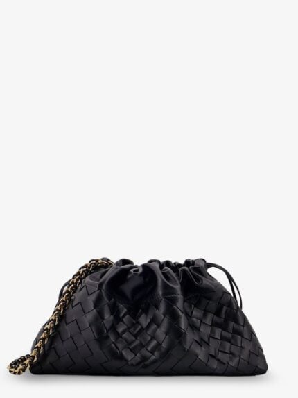 Bottega Veneta Leather Dustbag Clutch With Intrecciato Motif