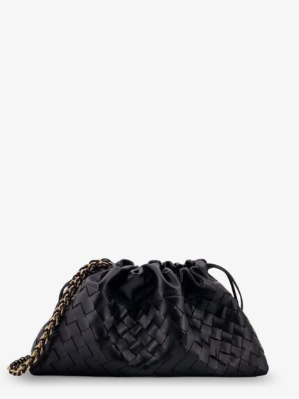 Bottega Veneta Leather Dustbag Clutch With Intrecciato Motif