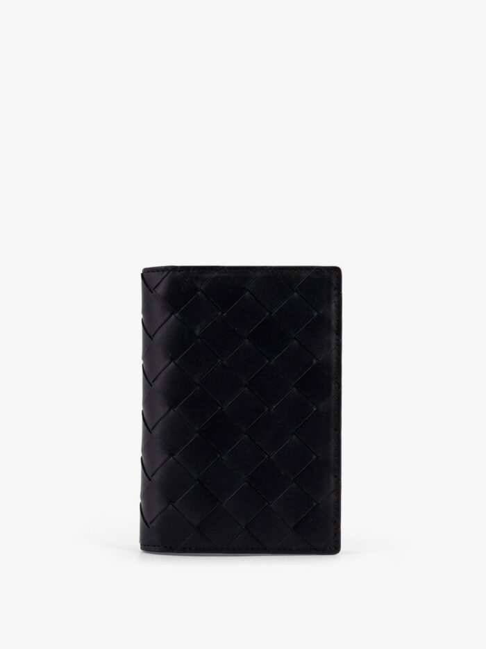 Bottega Veneta Leather Passport Holder With Intrecciato Motif