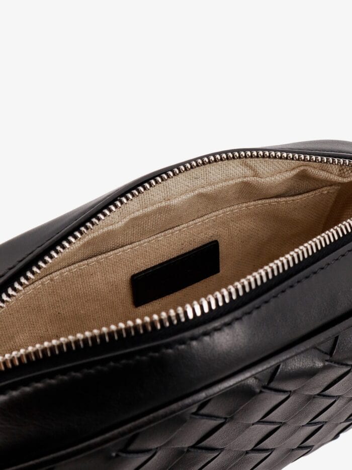 Bottega Veneta Leather Shoulder Bag With Intrecciato Motif