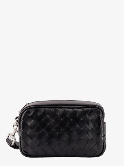 Bottega Veneta Leather Shoulder Bag With Intrecciato Motif