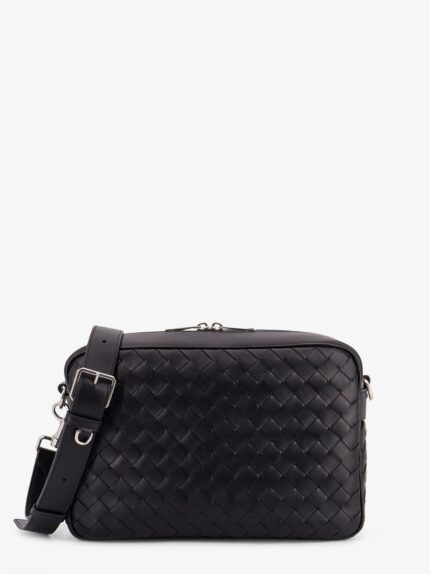 Bottega Veneta Leather Shoulder Bag With Intrecciato Motif
