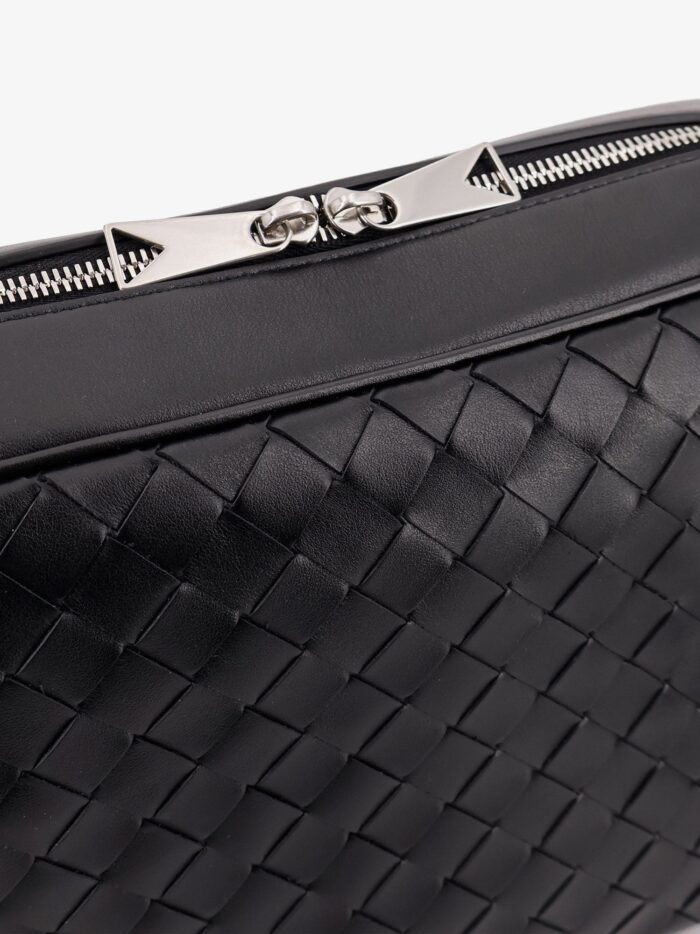 Bottega Veneta Leather Shoulder Bag With Intrecciato Motif