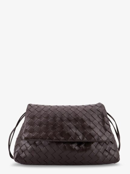 Bottega Veneta Leather Shoulder Bag With Intrecciato Pattern