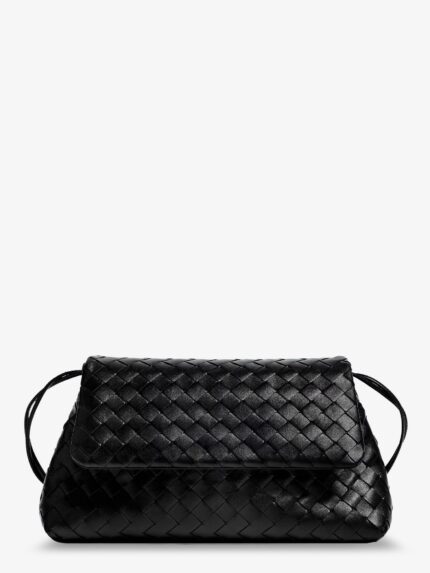 Bottega Veneta Leather Shoulder Bag With Intrecciato Pattern
