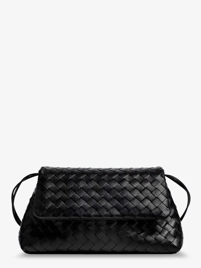 bottega veneta leather shoulder bag with intrecciato pattern Bottega Veneta Leather Shoulder Bag With Intrecciato Pattern